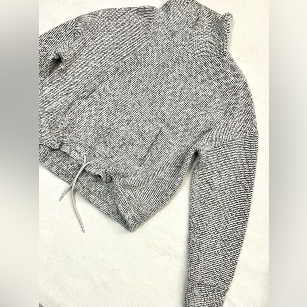 90 Degrees by Reflex Women’s Gray Cotton Blend Crop Cowl Neck Sweater XL - Picture 2 of 16